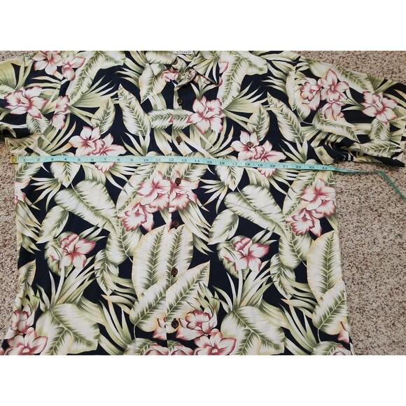 Vintage Single Stitch Tori Richard Tropical Aloha Floral Cotton Shirt Size Large - Picture 5 of 10